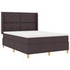 vidaXL Boxspringbett mit Matratze Braun 140 x 190 cm Stoff