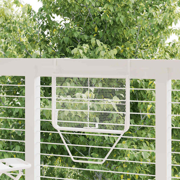 vidaXL Balkontisch Wei&szlig; 60x40 cm Stahl