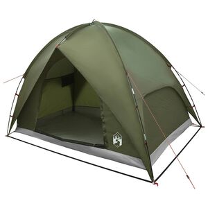 vidaXL Campingzelt mit Regenhaube wasserdicht 4 Personen Olivgr&uuml;n