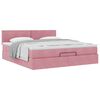 vidaXL Ottoman-Bett mit Matratze Rosa 180x200 cm Samt