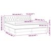 vidaXL Boxspringbett mit Matratze Hellgrau 160x200 cm Samt