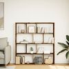 vidaXL B&uuml;cherregal Altholz-Optik 132x29x141,5 cm Holzwerkstoff