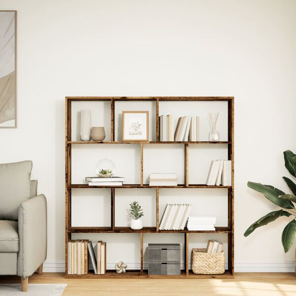 vidaXL B&uuml;cherregal Altholz-Optik 132x29x141,5 cm Holzwerkstoff