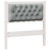 vidaXL Kopfteil Sonstiges Wei&szlig; und Hellgrau 80 cm Massivholz Kiefer