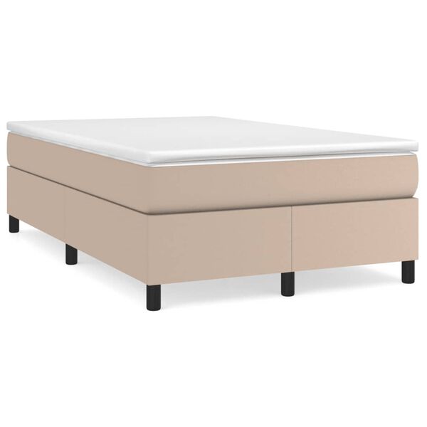 vidaXL Boxspringbett Matratze Cappuccino-Braun 120x190 cm Kunstleder