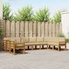 vidaXL Outdoor-Sofagarnitur mit Kissen 10 pcs Natur und Beige