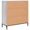 vidaXL Sideboard Graues Sonoma 79,5 x 33 x 82 cm Holzwerkstoff