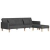 vidaXL Schlafsofa 2-Sitzer mit 2 Kissen & Hocker Hellgrau Stoff