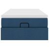 vidaXL Ottoman-Bett mit Matratze Blau 90x200 cm Stoff