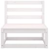 vidaXL 3-tlg. Garten-Lounge-Set Weiß Massivholz Kiefer