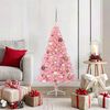 vidaXL K&uuml;nstlicher vorbeleuchteter Weihnachtsbaum Rosa 120 cm PVC