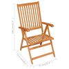 vidaXL 7-tlg. Garten-Essgruppe Massivholz Teak