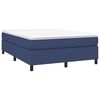 vidaXL Boxspringbett mit Matratze Blau 140x200 cm Stoff