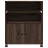 vidaXL Druckerst&auml;nder mit Rollen Braun Eichen-Optik 60x48x74 cm