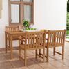 vidaXL 5-teiliges Garten-Ess-Set 160 x 80 cm Massivholz Teak