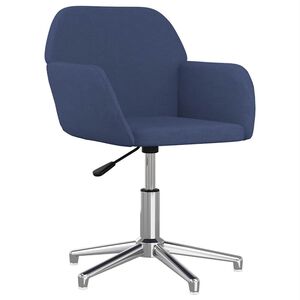 vidaXL B&uuml;rostuhl Drehbar Blau Stoff