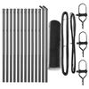 vidaXL Bodenmontierter Sechseckzaun 25 x 0,6 m PVC-beschichteter Stahl