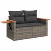 vidaXL Gartensofa-set mit Kissen 9 pcs Grau