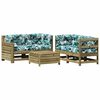 vidaXL 5-tlg. Garten-Lounge-Set mit Kissen Impr&auml;gniertes Kiefernholz