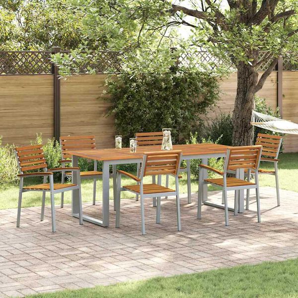 vidaXL Gartenstuhl 6 pcs Braun 56 x 57 x 87cm Massivholz Akazie