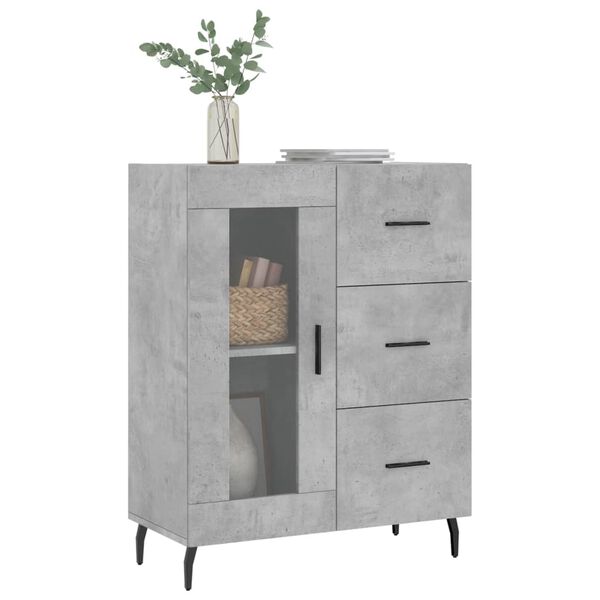 vidaXL Sideboard Betongrau 69,5x34x90 cm Holzwerkstoff