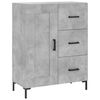 vidaXL Highboard Betongrau 69,5x34x180 cm Holzwerkstoff