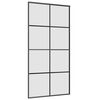 vidaXL Schiebet&uuml;r mit Beschlag Schwarz 102,5x205 cm ESG-Glas