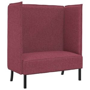 vidaXL Hoher R&uuml;cken Sofa 101cm Weinrot Stoff
