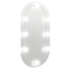 vidaXL Spiegel mit LED-Leuchten 60x30 cm Glas Oval