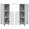 vidaXL Badezimmerschrank mit Speicher Graues Sonoma 30 x 35 x 95 cm