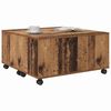 vidaXL Couchtisch mit Schubladen Altholz 75 x 75 x 38 cm Holzwerkstoff