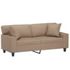 vidaXL 2-Sitzer-Sofa mit Zierkissen Cappuccino-Braun 140 cm Kunstleder