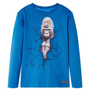 vidaXL Kinder-Langarmshirt Petrolblau 104