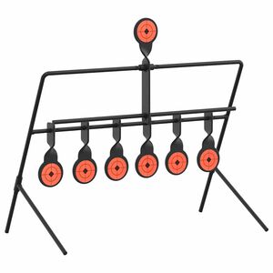 vidaXL Zurücksetzbares Ziel Schwarz 38 x 20,5 x 33 cm Stahl
