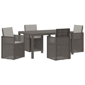vidaXL Garten Essgruppe 5 stk. Hellgrau PP