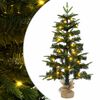 vidaXL Mini Weihnachtsbaum 60 cm 25 LEDs Warmes Wei&szlig; PVC und PE Gr&uuml;n