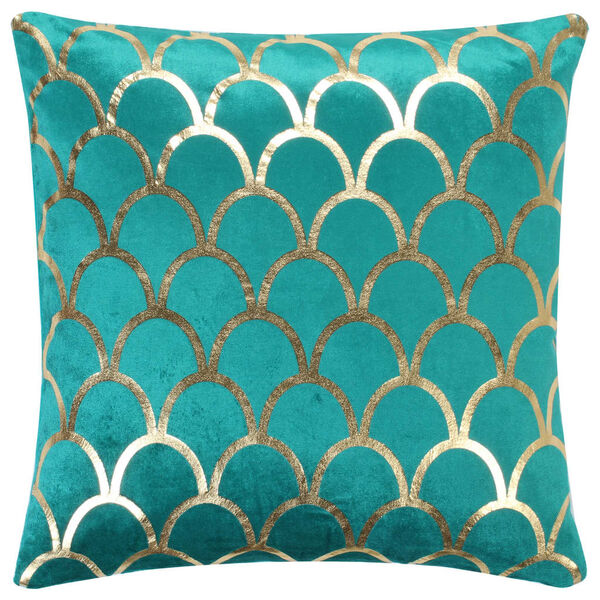 vidaXL Kissen 2 Stk. Foliendruck Grün und Golden 40x40 cm Samt