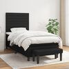 vidaXL Boxspringbett mit Matratze Schwarz 80x200 cm Stoff