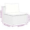 vidaXL 6-tlg. Garten-Lounge-Set mit Kissen Schwarz Poly Rattan