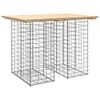 vidaXL Gartentisch aus Gabionen 100x70x72 cm Massivholz Kiefer