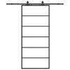 vidaXL Schiebet&uuml;r mit Beschlag Schwarz 90x205 cm ESG-Glas