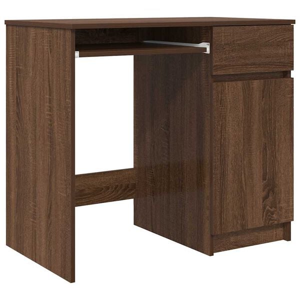 vidaXL Schreibtisch Braun Eichen-Optik 86x49x76 cm Holzwerkstoff