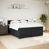 vidaXL Boxspringbett mit Matratze Schwarz 180x200 cm Samt