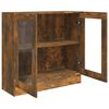 vidaXL Vitrinenschrank Räuchereiche 82,5x30,5x80 cm Holzwerkstoff