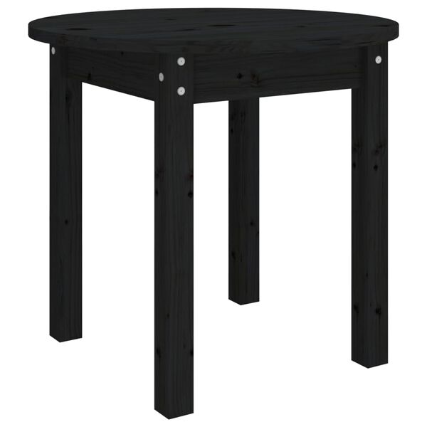 vidaXL Couchtisch Schwarz &Oslash; 45x40 cm Massivholz Kiefer
