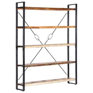 vidaXL B&uuml;cherregal 5 F&auml;cher 140x30x180 cm Altholz Massiv