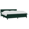 vidaXL Boxspringbett mit Matratze Dunkelgr&uuml;n 200x210 cm Samt