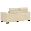 vidaXL 3-teiliges Sofa-Set mit Kissen, cremefarbener Stoff