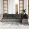 vidaXL Gartensofa-set Grau Poly-Rattan