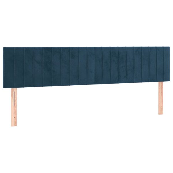 vidaXL Kopfteile 2 Stk. Dunkelblau 80x5x78/88 cm Samt